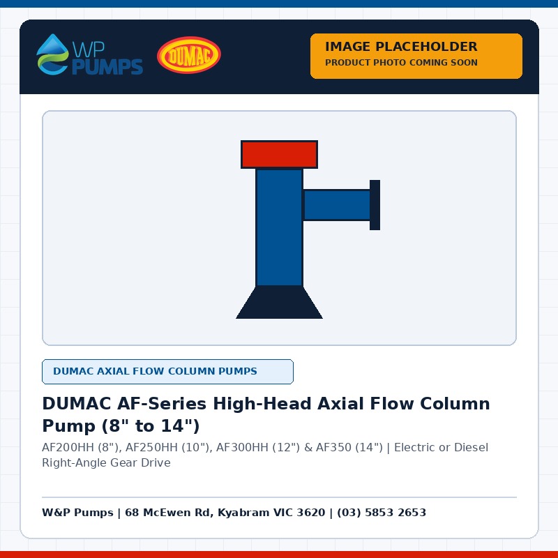 DUMAC AF350 14" (350mm) Axial Flow Column Pump (2-Column Base)