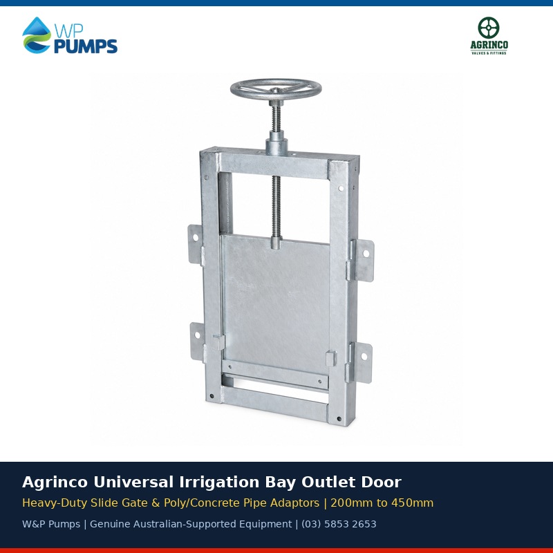 Agrinco Universal Irrigation Bay Outlet Door & Slide Gate