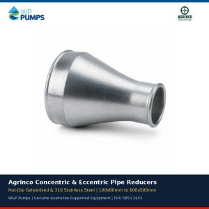 Agrinco Galvanised & 316SS Concentric & Eccentric Pipe Reducers